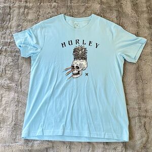 Hurley Sky Blue Skull Graphic Tee